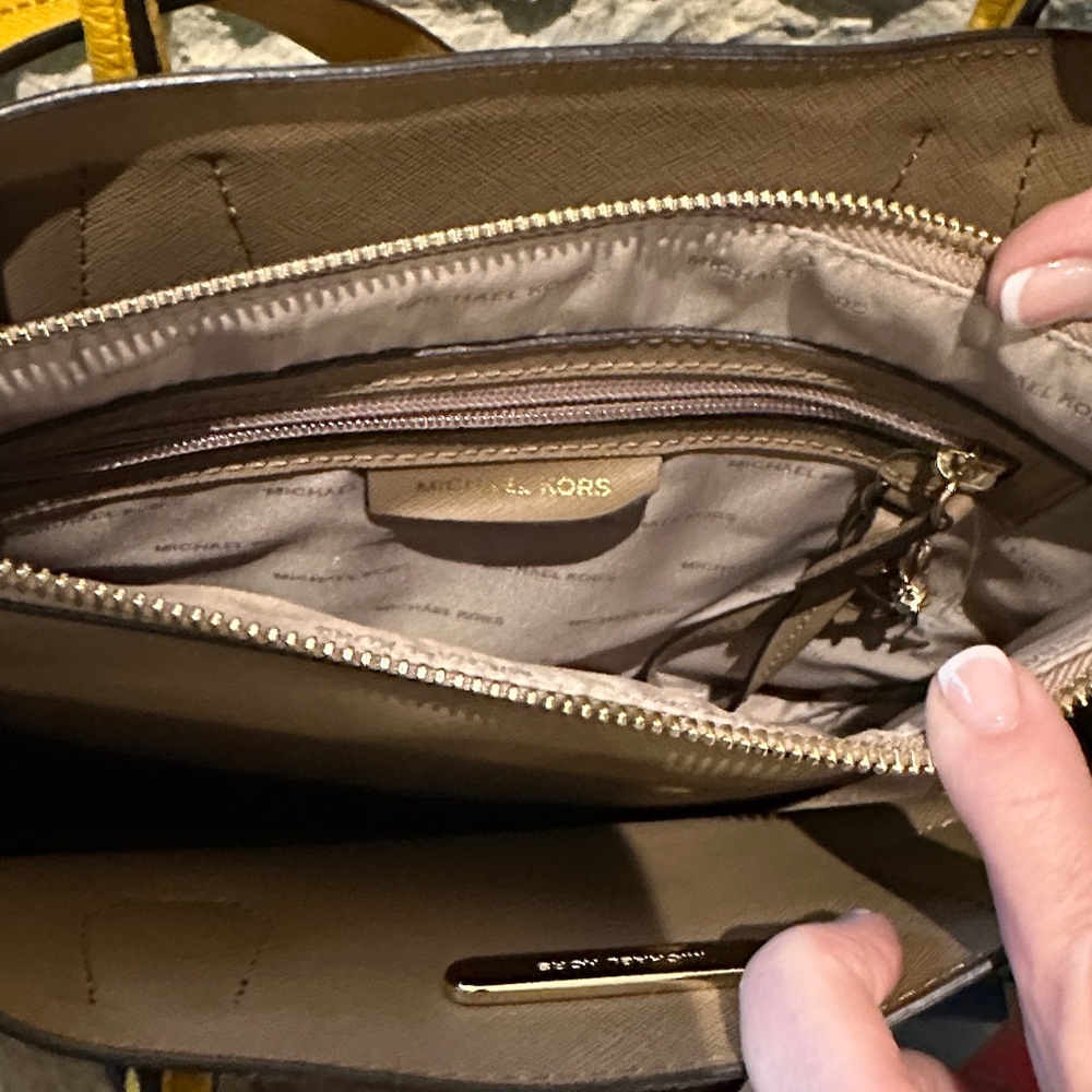 Michael Kors Mustard Satchel Bag - Picture 5 of 5